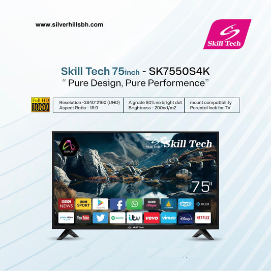 Skill Tech 75 Inch Smart TV - SK7550S4K